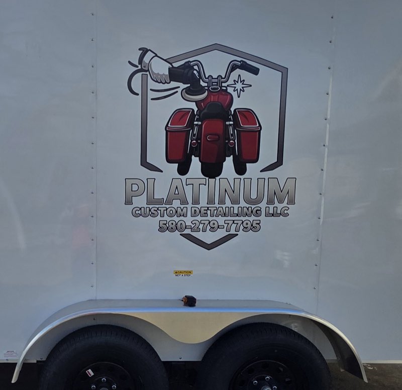 Platinum Custom Detailing, LLC branded trailer